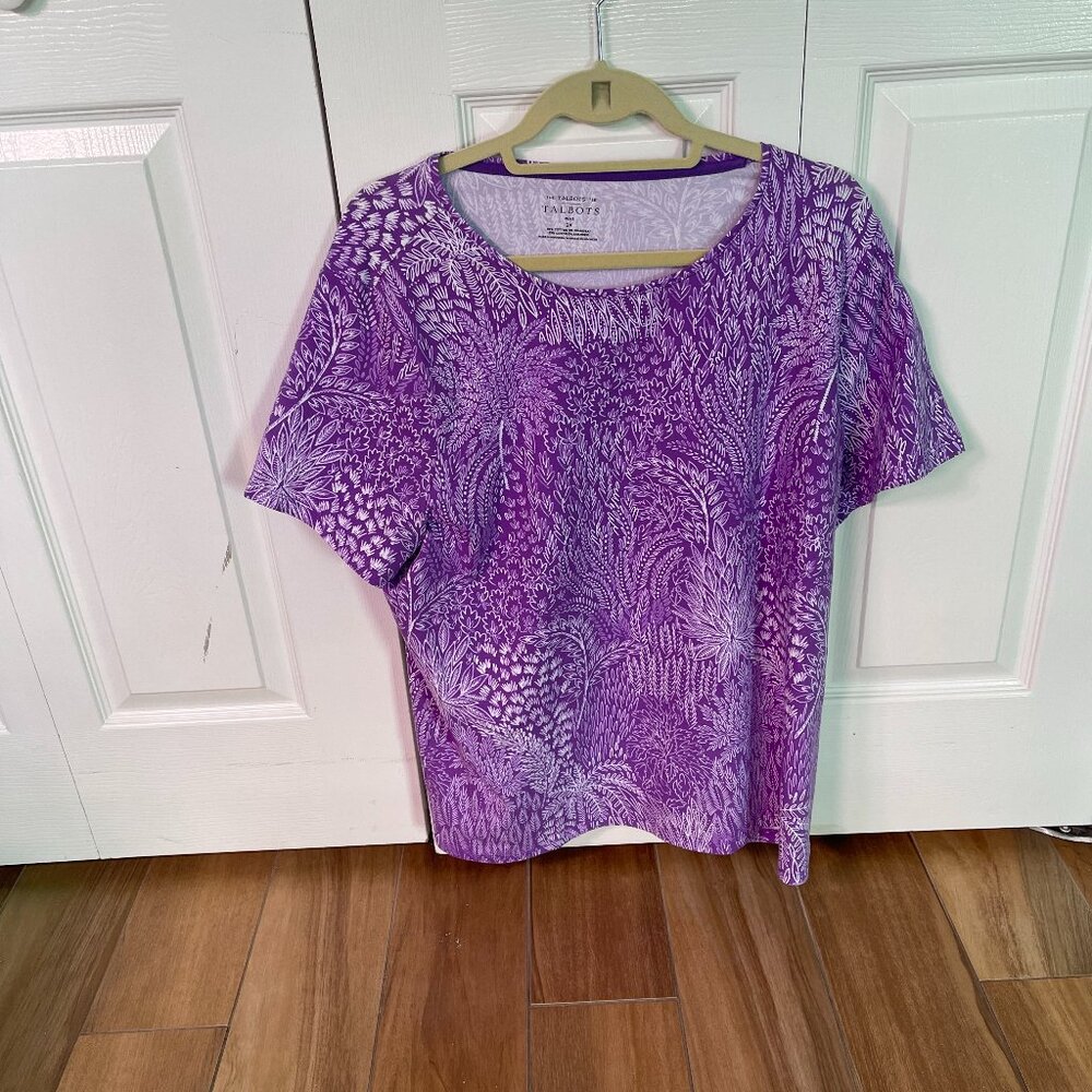Talbot's Purple Crewneck Short Sleeve Tee Size 2X NWT